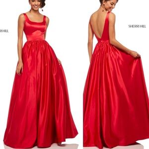 Sherri Hill Vibrant Red Evening Gown